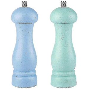 Unbranded High Quality Oak Wood Salt and Pepper Mill (Light Ocean Blue), Adjustable Coarse Unbranded High Quality Oak Wood Salt and Pepper Mill (Light Ocean Blue), Adjustable Coarse