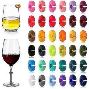 Unbranded 36 Pack Silicone Wine Glass Markers, Reusable Wine Glass Markers, Water Glass Ma Unbranded 36 Pack Silicone Wine Glass Markers, Reusable Wine Glass Markers, Water Glass Ma