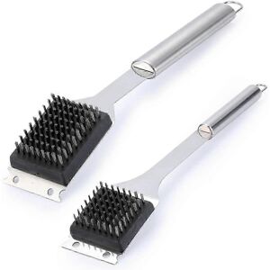 Unbranded Pack BBQ Grill Brushes, 16.5" & 14" Wire Brushes for Outdoor Grill, Stainless St Unbranded Pack BBQ Grill Brushes, 16.5" & 14" Wire Brushes for Outdoor Grill, Stainless St