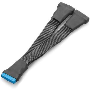 Unbranded Pack of 2 USB 3.0 19-pin extension splitter cables for motherboard, 12 cm, 19 pi Unbranded Pack of 2 USB 3.0 19-pin extension splitter cables for motherboard, 12 cm, 19 pi