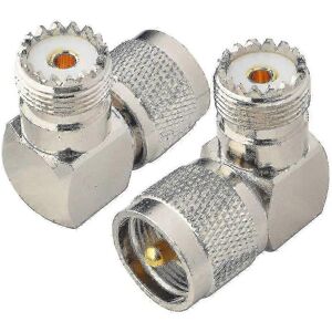 Unbranded UHF male to UHF female connector, SO239 connector, PL259 right-angle connector, Unbranded UHF male to UHF female connector, SO239 connector, PL259 right-angle connector,