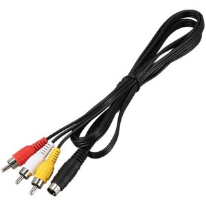 Unbranded 1.5 m (4.9 ft) TV to PC Conversion Cable, 3 RCA Male to 4-Pin S-Video Male Unbranded 1.5 m (4.9 ft) TV to PC Conversion Cable, 3 RCA Male to 4-Pin S-Video Male