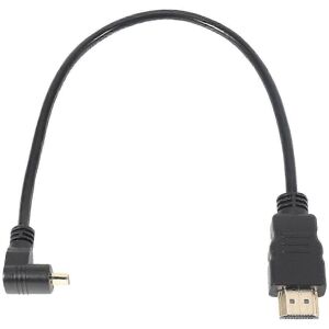 Unbranded 90-degree angled male micro-HDMI cable (30 cm) - 4K compatible (type B) Unbranded 90-degree angled male micro-HDMI cable (30 cm) - 4K compatible (type B)