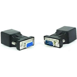 Unbranded RJ45 to RS232 adapter, DB9 9-pin male serial port to RJ45 female Cat. 5e/6 Ether Unbranded RJ45 to RS232 adapter, DB9 9-pin male serial port to RJ45 female Cat. 5e/6 Ether