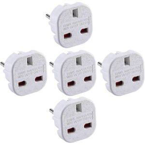 Unbranded Pack of 5 travel adapters Converter adapter to European plug (types C, E, F) Unbranded Pack of 5 travel adapters Converter adapter to European plug (types C, E, F)