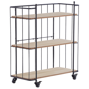 Beliani Kitchen Trolley GABBS Metal Black Beliani Kitchen Trolley GABBS Metal Black