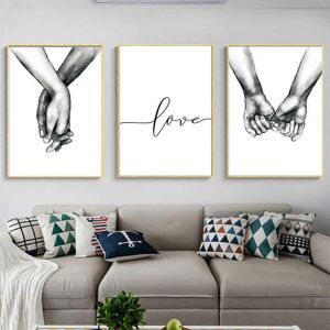 Kikidex (As show, One size) Wekity Love and Hand in Hand Wall Art Canvas Print Poster,Si Kikidex (As show, One size) Wekity Love and Hand in Hand Wall Art Canvas Print Poster,Si