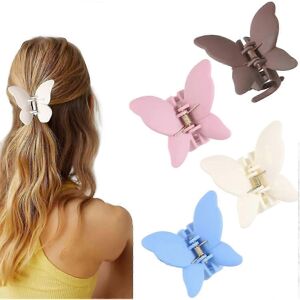 Unbranded Non-slip butterfly hair clips, strong hold for medium-thick hair, 4 colors, tren Unbranded Non-slip butterfly hair clips, strong hold for medium-thick hair, 4 colors, tren