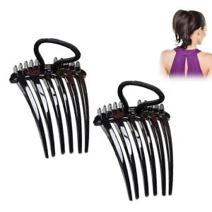 Unbranded (2 pieces - Black) Headband Comb, Headband Comb with Elastic Band, Twist It Up C Unbranded (2 pieces - Black) Headband Comb, Headband Comb with Elastic Band, Twist It Up C