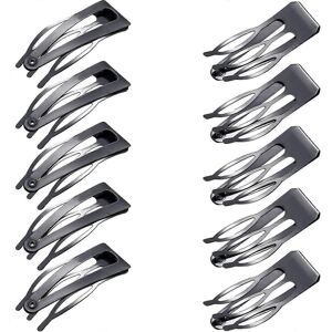 Unbranded Set of 24 double-grip metal hair clips for hairdressing and salon use (black iro Unbranded Set of 24 double-grip metal hair clips for hairdressing and salon use (black iro