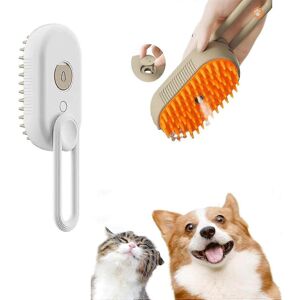 Unbranded (White) Cat steam brush, electric steam cat hair brush, 3-in-1 spray massage cat Unbranded (White) Cat steam brush, electric steam cat hair brush, 3-in-1 spray massage cat