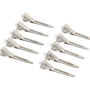 Unbranded Set of 100 duckbill-shaped hair clips, silver-plated metal alligator clips for h Unbranded Set of 100 duckbill-shaped hair clips, silver-plated metal alligator clips for h