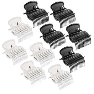 Unbranded (Black and white) 10 pieces Heated roller clips Insulated clips for hair perms S Unbranded (Black and white) 10 pieces Heated roller clips Insulated clips for hair perms S