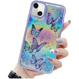 Kikidex (As show, One size) Girly Case Compatible with iPhone 13 Case Cute Iridescent Bu Kikidex (As show, One size) Girly Case Compatible with iPhone 13 Case Cute Iridescent Bu