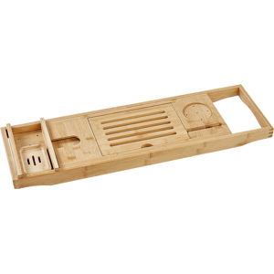 Beliani Bathroom Tray LOWES Bamboo Wood Light Brown Beliani Bathroom Tray LOWES Bamboo Wood Light Brown