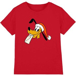 (7-8 Years, Red) Disney Childrens/Kids Pluto Santa Hat Christmas T-Shirt (7-8 Years, Red) Disney Childrens/Kids Pluto Santa Hat Christmas T-Shirt