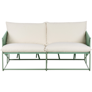 Beliani Garden Sofa 2 Seater PONTE Metal Green Beliani Garden Sofa 2 Seater PONTE Metal Green