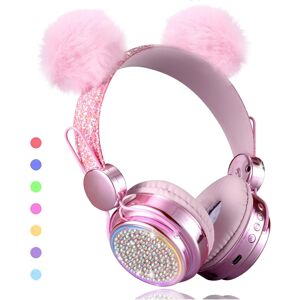 Unbranded (Pink)Wireless , LED Light up Color Changing Girls Bluetooth Headsets with MIC, Unbranded (Pink)Wireless , LED Light up Color Changing Girls Bluetooth Headsets with MIC,