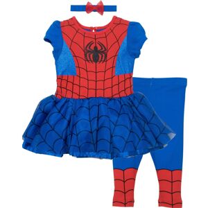 Marvel Spider-Man Little Girls Tulle Cosplay Dress Leggings and Headband 3 Piece Marvel Spider-Man Little Girls Tulle Cosplay Dress Leggings and Headband 3 Piece