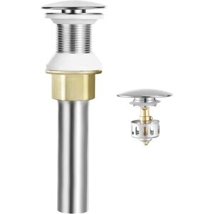 VEVOR Bathroom Sink Drain Without Overflow Brass and 304 Stainless Steel Pop Up VEVOR Bathroom Sink Drain Without Overflow Brass and 304 Stainless Steel Pop Up