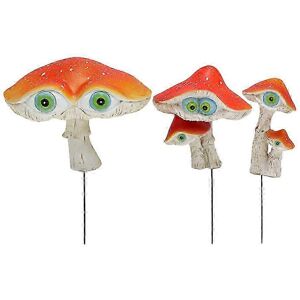 Unbranded Set of 3 mushroom-shaped garden stakes for outdoor lawn decoration Unbranded Set of 3 mushroom-shaped garden stakes for outdoor lawn decoration