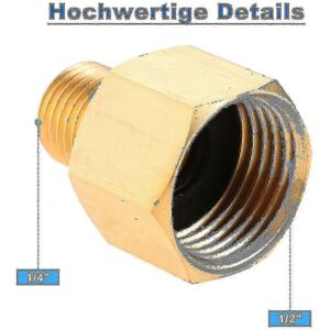 Unbranded Brass LPG gas adapter for camping stove, 1/2" right x 1/4" left, for gas hose, g Unbranded Brass LPG gas adapter for camping stove, 1/2" right x 1/4" left, for gas hose, g