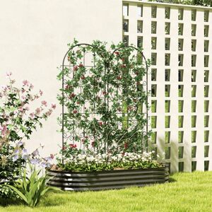 Outsunny Set of 2 Metal Garden Trellis, Outdoor Trellis Panels, 150 x 50 cm Outsunny Set of 2 Metal Garden Trellis, Outdoor Trellis Panels, 150 x 50 cm