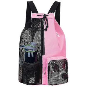 Unbranded Swimming Backpack Pink, Waterproof Drawstring Bag, Wet Dry Compartment Mesh Swim Unbranded Swimming Backpack Pink, Waterproof Drawstring Bag, Wet Dry Compartment Mesh Swim