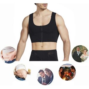 Unbranded Men's Black Nylon Chest Corset Compression Tank Top L Breathable & Quick Dry Unbranded Men's Black Nylon Chest Corset Compression Tank Top L Breathable & Quick Dry