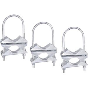 Jehiatek Double Antenna Mast Clamp V-Jaw Bracket U Bolts Pipe Mounting Hardware 3 Sets fo Jehiatek Double Antenna Mast Clamp V-Jaw Bracket U Bolts Pipe Mounting Hardware 3 Sets fo