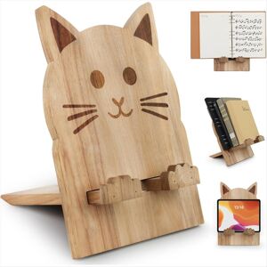 Unbranded Wood Cookbook Stand for Kitchen Counter Cat Shaped Recipe Holder Unbranded Wood Cookbook Stand for Kitchen Counter Cat Shaped Recipe Holder