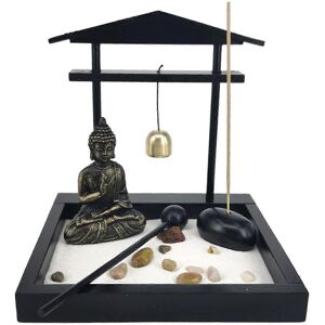 Unbranded Meditating Buddha statue for office sand garden, mini sandbox for home office de Unbranded Meditating Buddha statue for office sand garden, mini sandbox for home office de