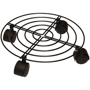 Unbranded Set of 2 sturdy round metal plant stands with wheels for indoor and outdoor use Unbranded Set of 2 sturdy round metal plant stands with wheels for indoor and outdoor use