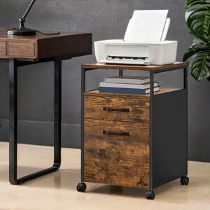 VASAGLE Mobile File Cabinet with 2 Drawers, Letter-Size Hanging File Folders, Open Shelf VASAGLE Mobile File Cabinet with 2 Drawers, Letter-Size Hanging File Folders, Open Shelf