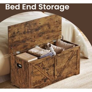 VASAGLE Storage Chest, Storage Trunk with 2 Safety Hinges, Storage Bench, Shoe Bench, Fa VASAGLE Storage Chest, Storage Trunk with 2 Safety Hinges, Storage Bench, Shoe Bench, Fa