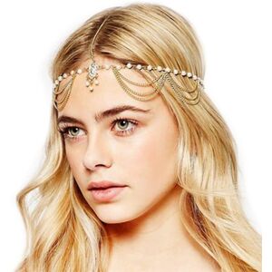 Kikidex (As show, One size) Women's Headpiece Headband Bohemian Style Pendant Head Chain Kikidex (As show, One size) Women's Headpiece Headband Bohemian Style Pendant Head Chain