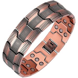 Kikidex (As show, One size) Mens copper magnetic bracelet 3X strength 99.99 Kikidex (As show, One size) Mens copper magnetic bracelet 3X strength 99.99