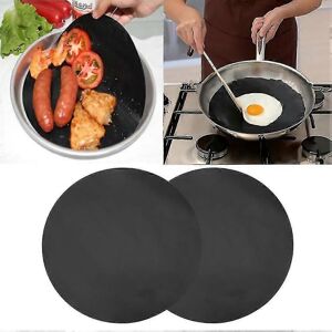 Kikidex (As show, One size) 2 Pack 24cm Round Non Stick High Temperature Pan Frying Pan Kikidex (As show, One size) 2 Pack 24cm Round Non Stick High Temperature Pan Frying Pan
