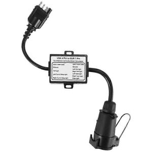 Kikidex (As show, One size) Us To Europe Trailer Light Converter 4 Way Flat Socket (amer Kikidex (As show, One size) Us To Europe Trailer Light Converter 4 Way Flat Socket (amer