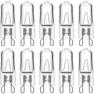 Kikidex (As show, One size) G9 Halogen Bulb 28W 230V, 370LM 2700K Warm White Dimmable, G Kikidex (As show, One size) G9 Halogen Bulb 28W 230V, 370LM 2700K Warm White Dimmable, G