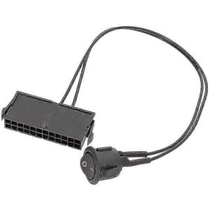 Unbranded 24-pin female ATX power supply tester, jumper up, 18 AWG 30cm on/off switch cabl Unbranded 24-pin female ATX power supply tester, jumper up, 18 AWG 30cm on/off switch cabl