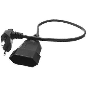 Unbranded 90-degree male to female power extension cable for PC, 0.3 m Unbranded 90-degree male to female power extension cable for PC, 0.3 m