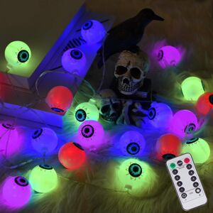 Kikidex (As show, One size) 20 LED Halloween eyeball string lights, 8 modes of fairy lig Kikidex (As show, One size) 20 LED Halloween eyeball string lights, 8 modes of fairy lig