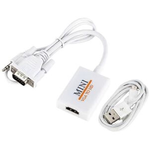 Unbranded VGA to HDTV Full HD 1080P Converter Adapter Cable with Audio Output, VGA HD Adap Unbranded VGA to HDTV Full HD 1080P Converter Adapter Cable with Audio Output, VGA HD Adap