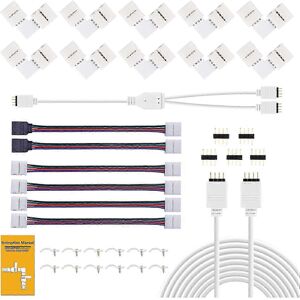 Unbranded LED connector kit, includes 10 L-shaped connectors, one 2m LED strip extension c Unbranded LED connector kit, includes 10 L-shaped connectors, one 2m LED strip extension c