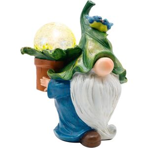Kikidex (As show, One size) Garden Gnome Statue with Solar LED Lights, Resin Gnome Figur Kikidex (As show, One size) Garden Gnome Statue with Solar LED Lights, Resin Gnome Figur