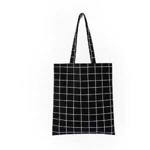 Kikidex (As show, One size) Canvas Tote Bag Cute Plaid Reusable 100% Cotton with Zipper Kikidex (As show, One size) Canvas Tote Bag Cute Plaid Reusable 100% Cotton with Zipper
