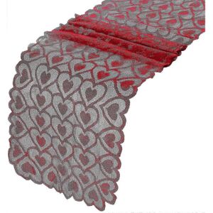 Unbranded Valentine's Day Table Runner, 14 x 72 inches, Red Lace Heart for Proposal or Ann Unbranded Valentine's Day Table Runner, 14 x 72 inches, Red Lace Heart for Proposal or Ann