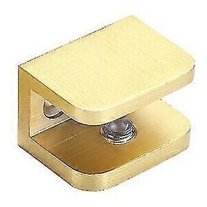 Unbranded Set of 4 glass clamps, shelf support without drilling (for 10-12 mm glass, gold) Unbranded Set of 4 glass clamps, shelf support without drilling (for 10-12 mm glass, gold)