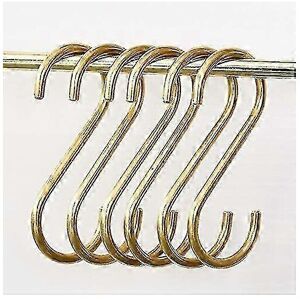 Unbranded Pack S Hooks Gold Brass S Shaped Hooks for Hanging Pots Pans Coffee Mugs for Kit Unbranded Pack S Hooks Gold Brass S Shaped Hooks for Hanging Pots Pans Coffee Mugs for Kit
